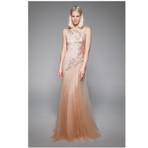 NWT Tadashi Shoji Cassini Sequin One Shoulder Gown - Picture 7 of 10